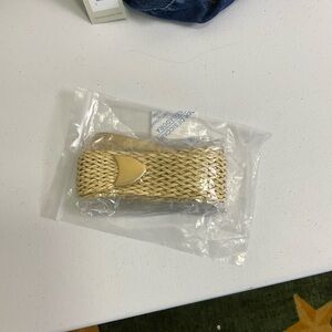 Woven Natural and Gold-Tone Women’s Belt - 42”